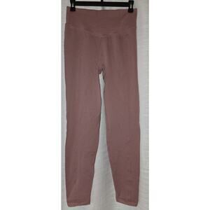 PINK VS High Rise Textured Rib Waist Contour Leggings Mauve L